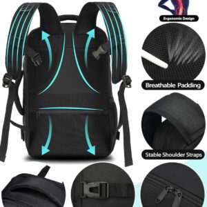 VANKEV für Easyjet Handgepäck 45x36x20 Laptop Rucksack Reiserucksack Handgepäck Tasche Rucksack 15.6 Zoll Laptop Backpack für Herren Damen Schwarz – Bild 4