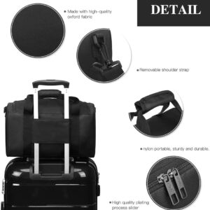 KONO Ryanair Handgepäck 40x20x25 Handgepäck Tasche für Flugzeug Reisetasche Gepäck Weekender Große Maximal Handgepäck für Herren und Damen mit Schultergurt (Schwarz) – Bild 4