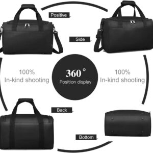 KONO Ryanair Handgepäck 40x20x25 Handgepäck Tasche für Flugzeug Reisetasche Gepäck Weekender Große Maximal Handgepäck für Herren und Damen mit Schultergurt (Schwarz) – Bild 5