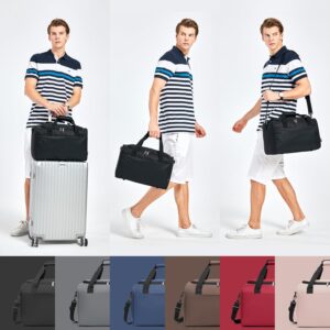 KONO Ryanair Handgepäck 40x20x25 Handgepäck Tasche für Flugzeug Reisetasche Gepäck Weekender Große Maximal Handgepäck für Herren und Damen mit Schultergurt (Schwarz) – Bild 6