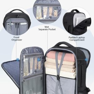 Lekespring Handgepäck Reiserucksack mit 6-teilige Kleidertaschen-Packing Cubes, Weekender – Bild 3
