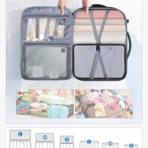 Lekespring Handgepäck Reiserucksack mit 6-teilige Kleidertaschen-Packing Cubes, Weekender – Bild 4