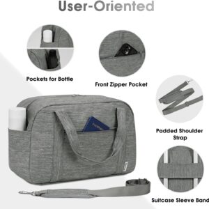 für Reisetasche Handgepäck Easyjet Handgepäck 45x36x20 Kleine Sporttasche Reisetasche Handgepäck Tasche für Flugzeug Weekender Damen und Herren 25L(Grau) – Bild 5