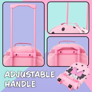 Disney Stitch Kinderkoffer Mädchen Jungen - Trolley Handgepäck Reisekoffer Kinder mit Rollen Kabine Tasche für Urlaub Offizielle Stitch Fanartikel - 47x30x17cm (Rosa Minnie) – Bild 3