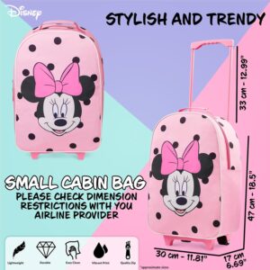 Disney Stitch Kinderkoffer Mädchen Jungen - Trolley Handgepäck Reisekoffer Kinder mit Rollen Kabine Tasche für Urlaub Offizielle Stitch Fanartikel - 47x30x17cm (Rosa Minnie) – Bild 4