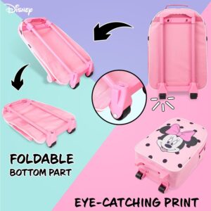 Disney Stitch Kinderkoffer Mädchen Jungen - Trolley Handgepäck Reisekoffer Kinder mit Rollen Kabine Tasche für Urlaub Offizielle Stitch Fanartikel - 47x30x17cm (Rosa Minnie) – Bild 6
