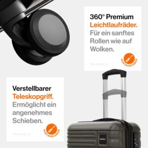 Travely Premium Koffer Set: > 250L Volumen zusammen, sehr robuste Reisekoffer, sanfte Rollen & TSA – Bild 5