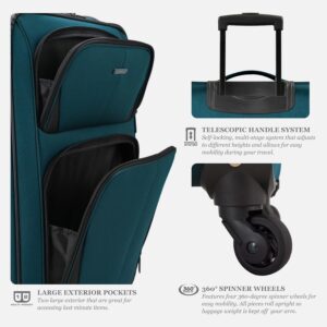 U.S. Traveler Aviron Bay Erweiterbares Softside-Gepäck mit Spinnrollen, Schwarz, 30-Inch, Aviron Bay Erweiterbares Softside-Gepäck mit Spinnrollen – Bild 3
