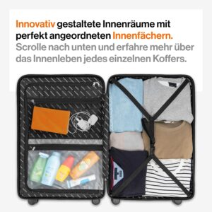 Travely Premium Koffer Set: > 250L Volumen zusammen, sehr robuste Reisekoffer, sanfte Rollen & TSA – Bild 4
