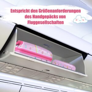 DREAMADE 2 TLG. Kinderkoffer & Rucksack, 16” +12” Kinderkofferset, Kindertrolley Kindergepäck, Handgepäck Reisegepäck Hartschalenkoffer für Kinder (Pink-Einhorn, 16 Zoll +12 Zoll) – Bild 5