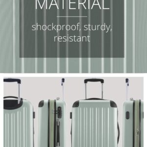 HAUPTSTADTKOFFER - SPREE - Handgepäck Hartschalen-Koffer Trolley Rollkoffer Reisekoffer, 4 Doppel-Rollen, 55 cm, 42 L, Ausziehgriff, Mint – Bild 4