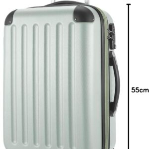 HAUPTSTADTKOFFER - SPREE - Handgepäck Hartschalen-Koffer Trolley Rollkoffer Reisekoffer, 4 Doppel-Rollen, 55 cm, 42 L, Ausziehgriff, Mint – Bild 8