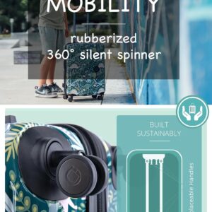 HAUPTSTADTKOFFER - Mitte - Handgepäck, 2,9 kg kinderleicht, TSA, Hartschalenkoffer, Trolley 4. Rollen, Handgepäck 55 cm, 42 Liter, Motiv Koffer, DINO FLORAL – Bild 3