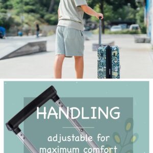 HAUPTSTADTKOFFER - Mitte - Handgepäck, 2,9 kg kinderleicht, TSA, Hartschalenkoffer, Trolley 4. Rollen, Handgepäck 55 cm, 42 Liter, Motiv Koffer, DINO FLORAL – Bild 4