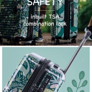 HAUPTSTADTKOFFER - Mitte - Handgepäck, 2,9 kg kinderleicht, TSA, Hartschalenkoffer, Trolley 4. Rollen, Handgepäck 55 cm, 42 Liter, Motiv Koffer, DINO FLORAL – Bild 6