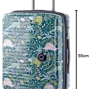 HAUPTSTADTKOFFER - Mitte - Handgepäck, 2,9 kg kinderleicht, TSA, Hartschalenkoffer, Trolley 4. Rollen, Handgepäck 55 cm, 42 Liter, Motiv Koffer, DINO FLORAL – Bild 7