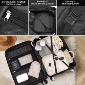 BEIBYE TSA-Schloß 2080 Hangepäck Zwillingsrollen neu Reisekoffer Koffer Trolley Hartschale Set-XL-L-M(Boardcase) (Ice Blue, L) – Bild 5