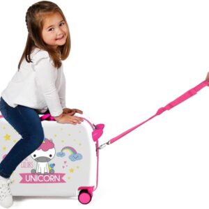 Roll Road Little Me Kinder-Koffer Mehrfarbig 50x38x20 cms Hartschalen ABS Kombinationsschloss 34L 2,1Kgs 4 Räder Handgepäck, Weiß – Bild 6