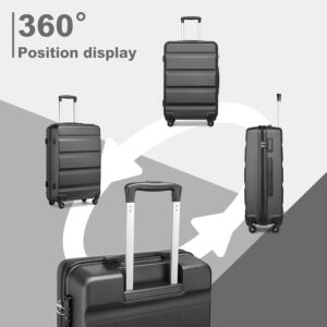 Kono Kabinengepäck Leichter ABS-Hartschalenkoffer mit TSA-Schloss und 4 Spinner-Rädern (19", Dunkelblau) – Bild 5