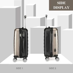 KONO Reisekoffer Handgepäck Koffer 4 Rollen Zwillingsrollen Hartschalenkoffer Handgepäck Trolley Klein 55cm & 31 Liter ABS+PC – Bild 5