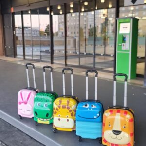Quana Kinderkoffer, Kindergepäck, Kindertrolly, Hartschalenkoffer für Kinder, Reisekoffer mit Teleskopgriff, Kids Trolley (Blaui) – Bild 3