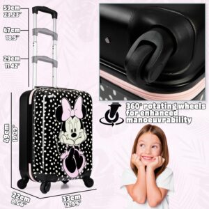 Disney Minnie Mouse Hartschalenkoffer 49 Zentimeter 30 Liter 4 Rollen - Geschenke für Kinder((S/49cm - 30L, Schwarz) – Bild 4