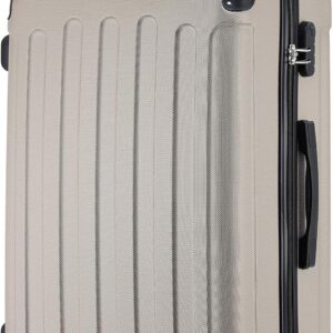 BEIBYE Zwillingsrollen Hardcase Reisekoffer Koffer Trolleys Hartschale in XL-L-M in 14 Farben (Champagner, Mittler Koffer (66cm))