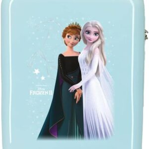Disney Frozen Frosted Light Kabinentrolley, Blau, 38 x 55 x 20 cm, Hartplastik, seitlich, 34 l, 2 kg, 4 Räder, Handgepäck
