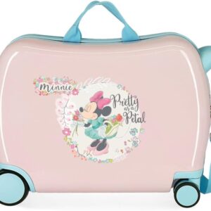 Disney Minnie Florals Kinderkoffer, Rosa, 50 x 38 x 20 cm, starr, ABS-Kombinationsverschluss, 34 l, 1,8 kg, 4 Räder, Handgepäck