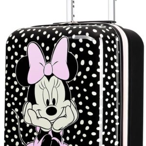 Disney Minnie Mouse Hartschalenkoffer 49 Zentimeter 30 Liter 4 Rollen - Geschenke für Kinder((S/49cm - 30L, Schwarz)