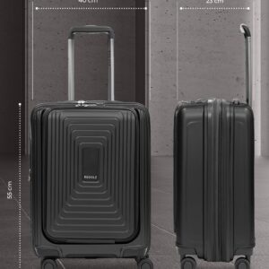 REDOLZ Handgepäck mit Laptopfach | Ultra-Leichter Koffer 40 x 23 x 55 cm & Frontöffnung | von 45 auf 55 Liter erweiterbar | nur 3,2 kg (Essentials 14) – Bild 2