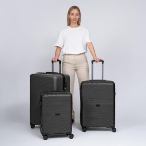 REDOLZ Hartschalen Koffer-Set 3-teilig | aus hochwertigem, leichtem Polypropylen Material | 4 Doppelrollen & TSA-Schloss für Damen & Herren (Essentials 05) – Bild 7