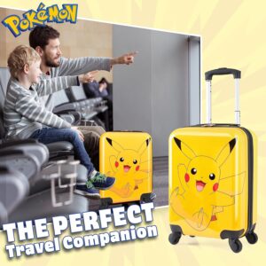 Pokemon Koffer Kinder Jungen mit 4 Rollen Koffer Kinder Mädchen Trolley für den Urlaub Pikachu Reisekoffer Teenager – Bild 3