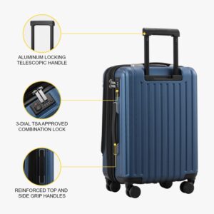 LEVEL8 Koffer Trolleys Handgepäck Hartschalenkoffer Rollkoffer Reisekoffer, TSA – Bild 6