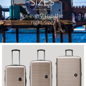 HAUPTSTADTKOFFER Mitte - Großer Hartschalenkoffer, TSA, 4 Rollen, Check-In Gepäck mit 8 cm Volumenerweiterung, 77cm, 130 Liter, Champagner – Bild 7