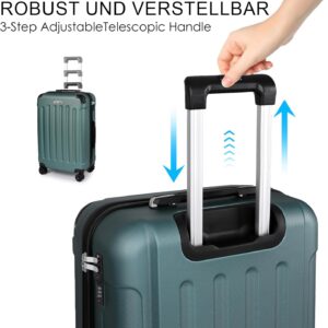 TAN.TOMI Koffer Groß, Reisekoffer, Hartschalenkoffer Trolley Koffer mit Rollen, Koffer mit 3-Stelliges Codeschloss, Zahlenschloss Teleskopgriff, Suitcase für Reisen Geschäft – Bild 6