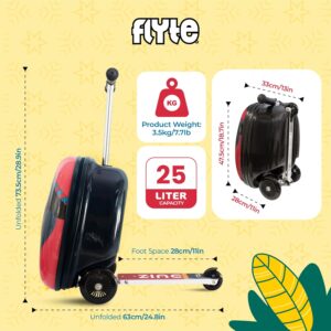 Flyte Scooter Koffer - 2-in-1, 45 cm Reisekoffer Kinder, 25 Liter Fassungsvermögen Kinderkoffer Handgepäck, Reisetasche Kinder mit Rollen, Hartschalenkoffer Kinderreisetasche – Bild 3