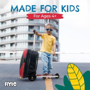 Flyte Scooter Koffer - 2-in-1, 45 cm Reisekoffer Kinder, 25 Liter Fassungsvermögen Kinderkoffer Handgepäck, Reisetasche Kinder mit Rollen, Hartschalenkoffer Kinderreisetasche – Bild 4