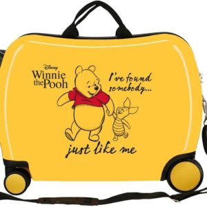 Disney Winnie The Pooh Kinderkoffer, Ocker, 50 x 39 x 20 cm, starr, ABS-Kombinationsverschluss, seitlich 78 l, 1,8 kg, 4 Räder, Handgepäck, gelb, Kinderkoffer – Bild 3