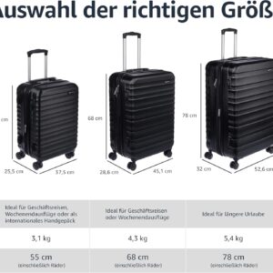 Amazon Basics Hartschalen - Koffer - 78 cm, Schwarz – Bild 5