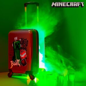 Minecraft Hartschalen Koffer Trolley Kinder Reisekoffer Leicht Reisetrolley 4 Rollen für Mädchen Jungen und Teenager – Bild 3
