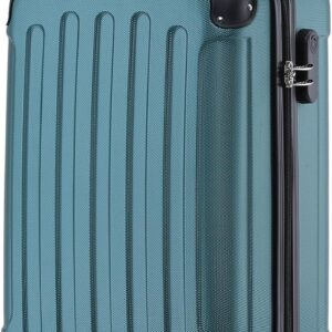 BEIBYE Zwillingsrollen Hardcase Reisekoffer Koffer Trolleys Hartschale in XL-L-M in 14 Farben (Dunkelgrün, Handgepäck (55cm))