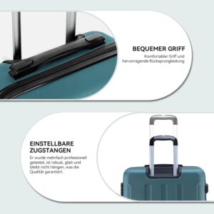 BEIBYE Zwillingsrollen Hardcase Reisekoffer Koffer Trolleys Hartschale in XL-L-M in 14 Farben (Dunkelgrün, Handgepäck (55cm)) – Bild 4
