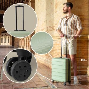 Cabin Max Anode Handgepäck Koffer - Leicht, Hartschale, Koffer Handgepäck Trolley mit 4 Rädern, 3-stelliges Schloss (Trolley Koffer Farbe: Grun, Größe: 55x40x20 cm) – Bild 4