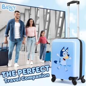 BlueY Hartschalen Trolley Handgepäck Koffer 49 x 33 x 22 cm, 30 Liter, 4 Rollen Blau - Urlaub Must Haves Kinder – Bild 3