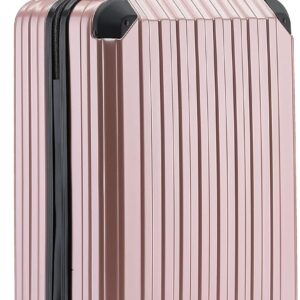 Münicase M816 TSA-Schloß Koffer Reisekoffer Trolley Kofferset Hardschale Boardcase Handgepäck (Rosagold, Kleiner Koffer)