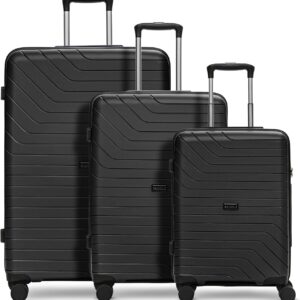 REDOLZ Hartschalen Koffer-Set 3-teilig | aus hochwertigem, leichtem Polypropylen Material | 4 Doppelrollen & TSA-Schloss für Damen & Herren (Essentials 05)