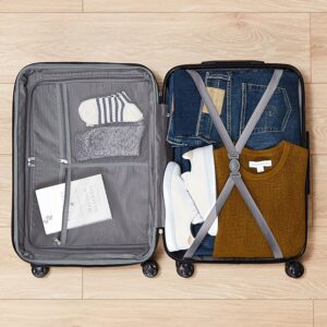 Amazon Basics Hartschalen - Koffer - 55 cm Handgepäckkoffer, Schwarz – Bild 3