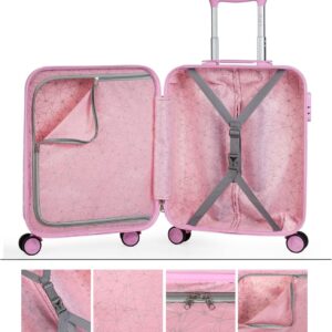 ITACA - Koffer Kinder Jungen Starre Kinder Koffer Leichte - Kinderkoffer Jungen für Flugzeugkabine Koffer Kinder Mädchen mit 4 Rädern - Koffer für Kinder 55x40x20, Rosa – Bild 6