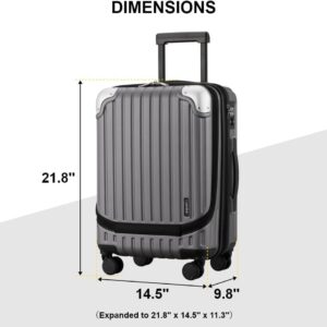 LEVEL8 Koffer Trolleys Handgepäck Hartschalenkoffer Rollkoffer Reisekoffer, TSA – Bild 9